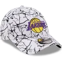 los-angeles-lakers-nba-9forty-hvid-justerbar-buet-skygge-kasket-fra-new-era