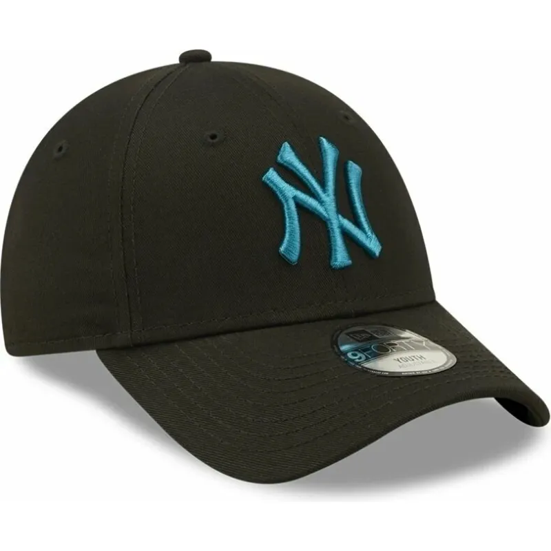 kasketter-buet-sort-justerbar-rem-til-barn-9forty-league-essential-fra-new-york-yankees-mlb-af-new-era