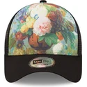 sort-trucker-kasket-9forty-e-frame-flowers-le-louvre-fra-new-era