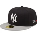 flad-kasket-marinebla-og-gra-justeret-59fifty-team-city-patch-fra-new-york-yankees-mlb-fra-new-era