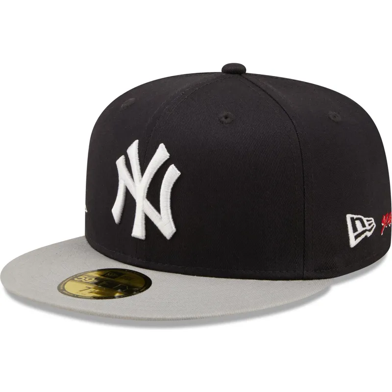 flad-kasket-marinebla-og-gra-justeret-59fifty-team-city-patch-fra-new-york-yankees-mlb-fra-new-era