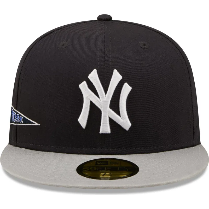 flad-kasket-marinebla-og-gra-justeret-59fifty-team-city-patch-fra-new-york-yankees-mlb-fra-new-era