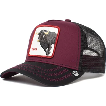 gorra-trucker-bordeaux-og-sort-toro-the-bull-the-farm-fra-goorin-bros