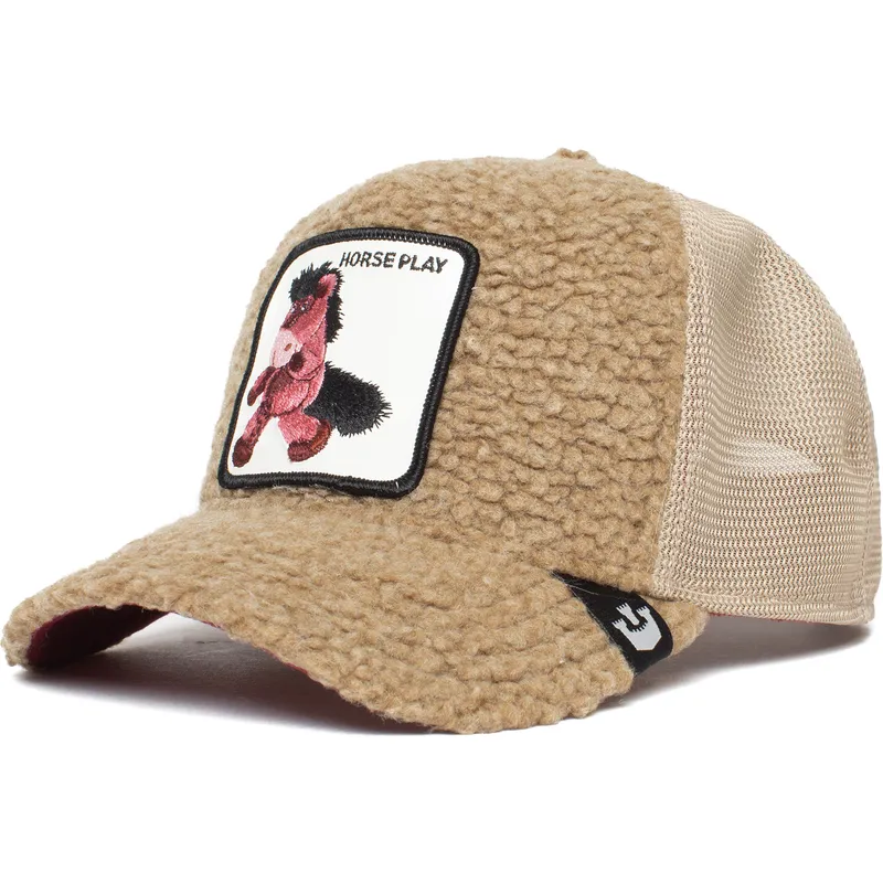 kasketter-buet-brun-snapback-til-barn-de-borreguillo-caballo-fra-peluche-horse-play-little-horsey-the-farm-the-farm-af-goorin-br