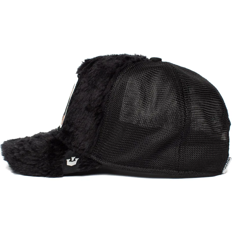 kasketter-buet-sort-snapback-til-barn-de-borreguillo-mono-fra-peluche-bananas-little-nanner-the-farm-the-farm-af-goorin-bros