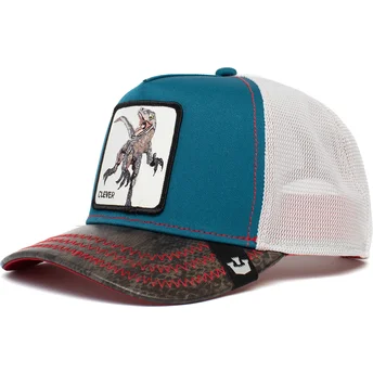 goorin-bros-velociraptor-clever-little-raptor-the-farm-bla-hvid-og-sort-trucker-kasket-til-drenge
