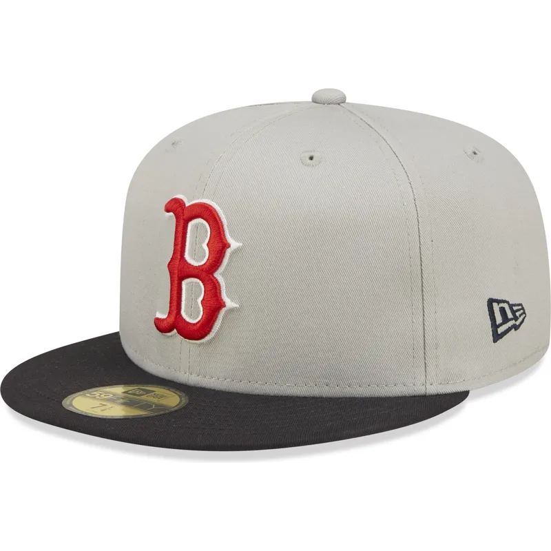 gra-og-sort-fitted-flat-cap-59fifty-world-series-fra-boston-red-sox-mlb-fra-new-era