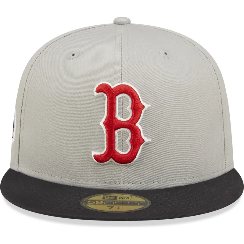 gra-og-sort-fitted-flat-cap-59fifty-world-series-fra-boston-red-sox-mlb-fra-new-era