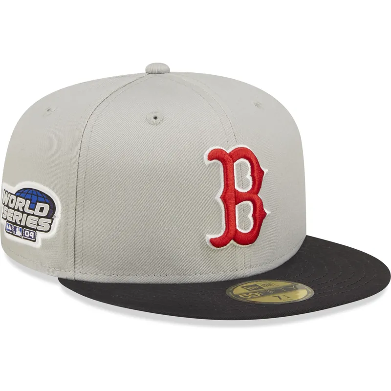 gra-og-sort-fitted-flat-cap-59fifty-world-series-fra-boston-red-sox-mlb-fra-new-era