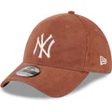 kasketter-buet-brun-tilpasset-39thirty-cord-fra-new-york-yankees-mlb-af-new-era
