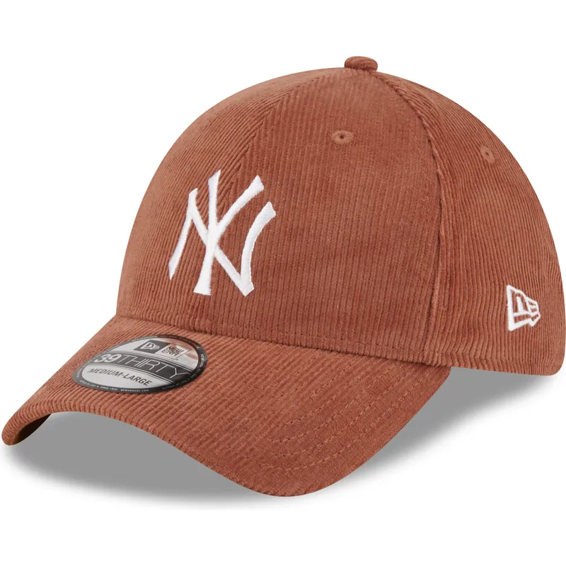 kasketter-buet-brun-tilpasset-39thirty-cord-fra-new-york-yankees-mlb-af-new-era
