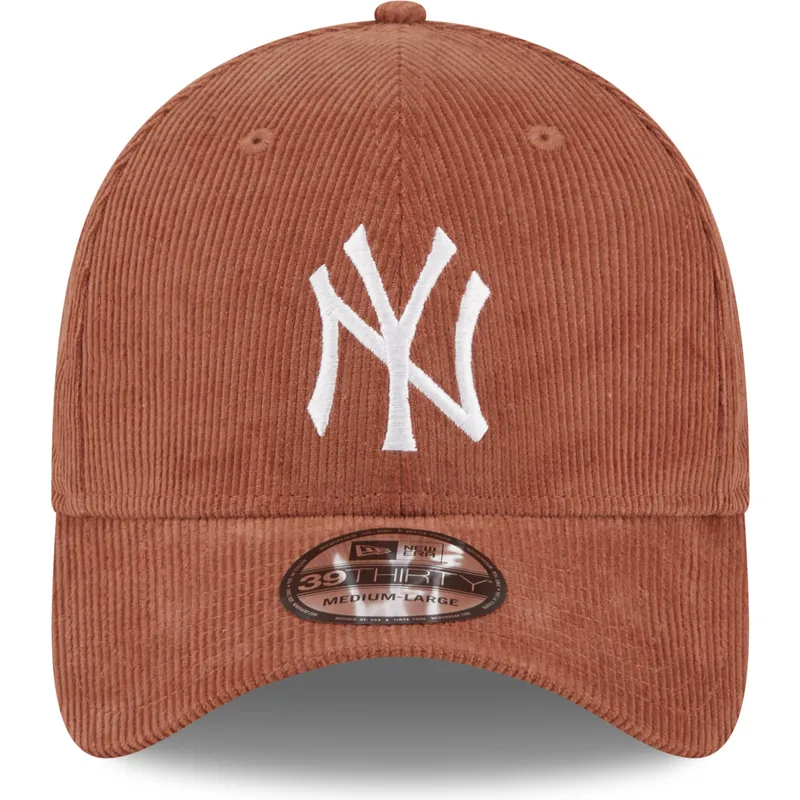 kasketter-buet-brun-tilpasset-39thirty-cord-fra-new-york-yankees-mlb-af-new-era