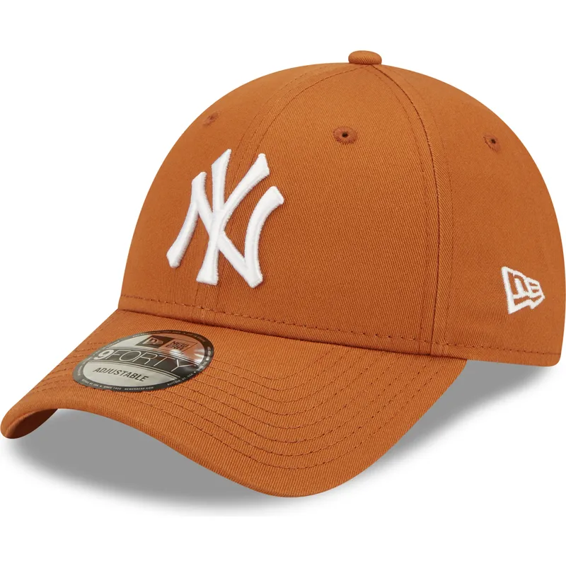 kasketter-buet-brun-justerbar-rem-9forty-league-essential-fra-new-york-yankees-mlb-af-new-era