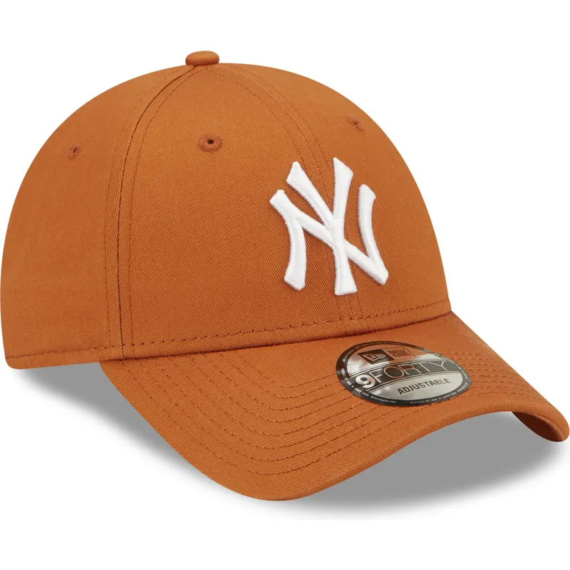 kasketter-buet-brun-justerbar-rem-9forty-league-essential-fra-new-york-yankees-mlb-af-new-era