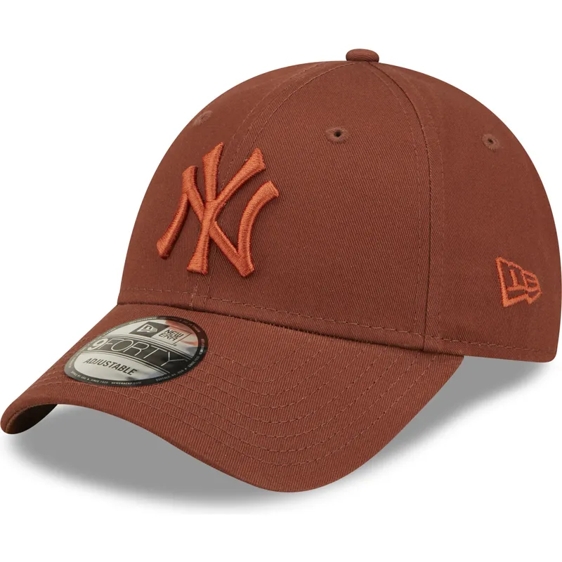 kasketter-buet-brun-justerbar-rem-9forty-league-essential-fra-new-york-yankees-mlb-af-new-era