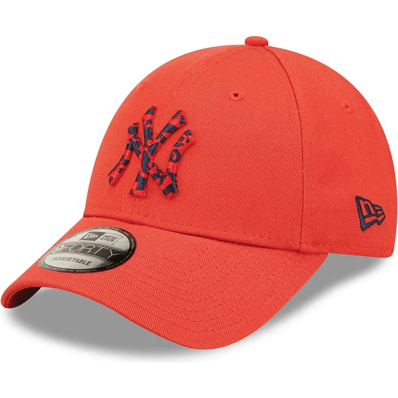 kasketter-buet-rod-justerbar-rem-9forty-seasonal-infill-fra-new-york-yankees-mlb-af-new-era