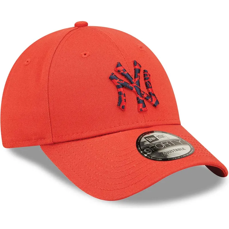 kasketter-buet-rod-justerbar-rem-9forty-seasonal-infill-fra-new-york-yankees-mlb-af-new-era