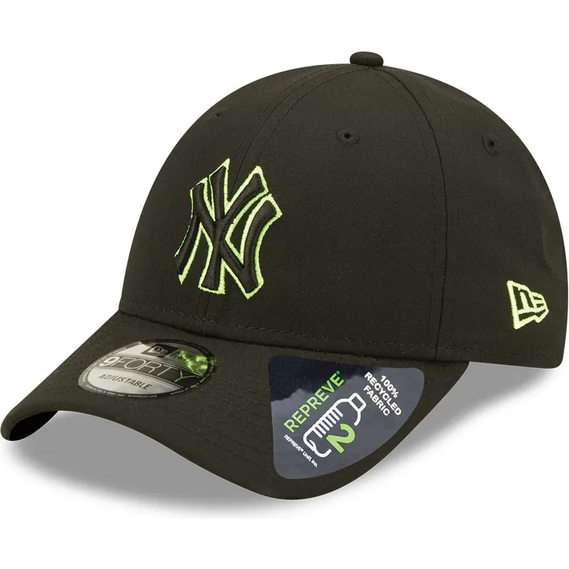 kasketter-buet-sort-snapback-9forty-neon-pack-repreve-fra-new-york-yankees-mlb-af-new-era