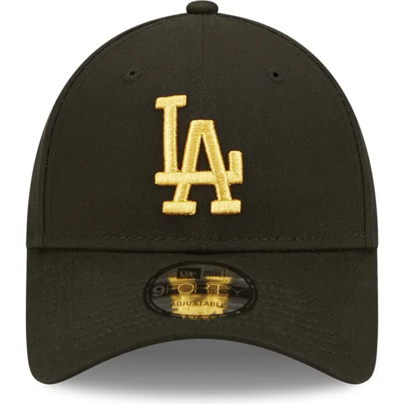 kasketter-buet-sort-justerbar-rem-dorado-9forty-metallic-fra-los-angeles-dodgers-mlb-af-new-era