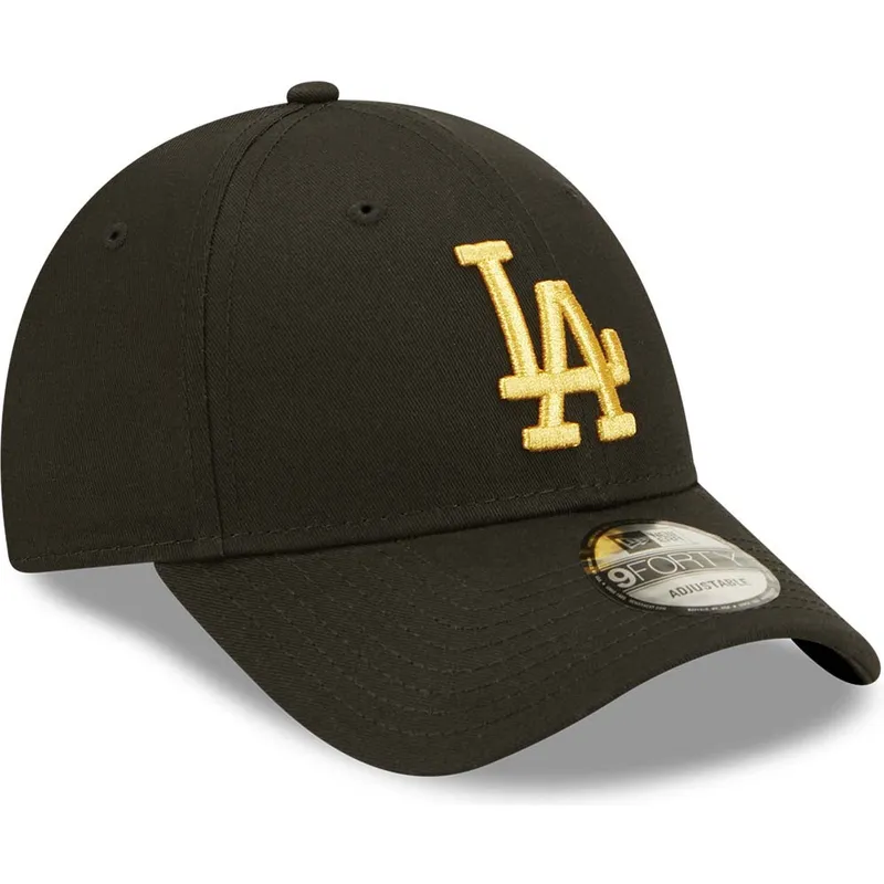 kasketter-buet-sort-justerbar-rem-dorado-9forty-metallic-fra-los-angeles-dodgers-mlb-af-new-era