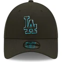 sort-buet-snapback-kasket-med-blat-logo-9forty-neon-pack-repreve-fra-los-angeles-dodgers-mlb-fra-new-era