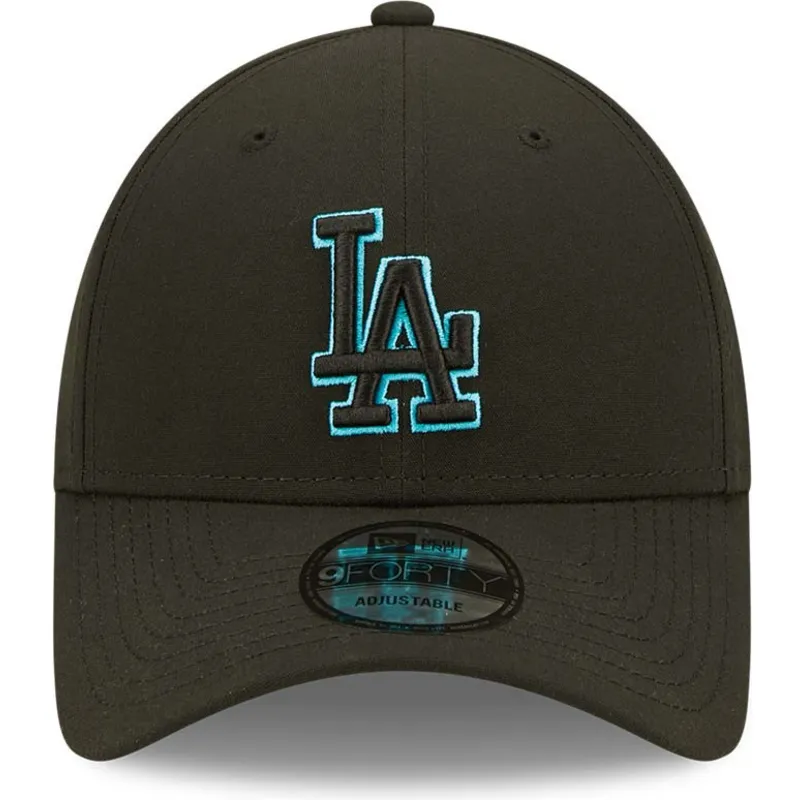 kasketter-buet-sort-snapback-9forty-neon-pack-repreve-fra-los-angeles-dodgers-mlb-af-new-era