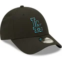 sort-buet-snapback-kasket-med-blat-logo-9forty-neon-pack-repreve-fra-los-angeles-dodgers-mlb-fra-new-era