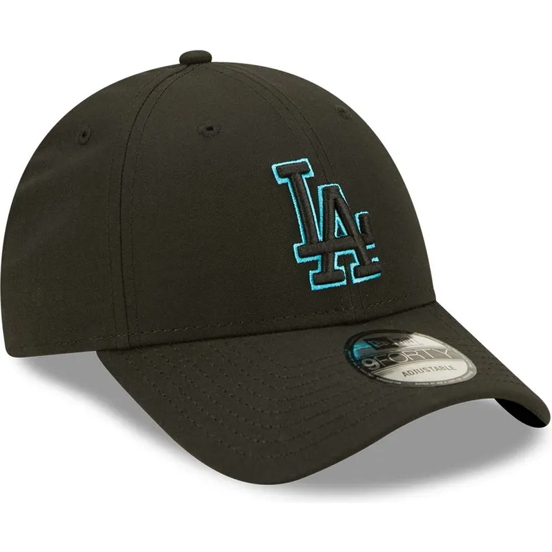 kasketter-buet-sort-snapback-9forty-neon-pack-repreve-fra-los-angeles-dodgers-mlb-af-new-era
