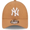 kasketter-buet-brun-justerbar-rem-9forty-the-league-melton-wool-fra-new-york-yankees-mlb-af-new-era