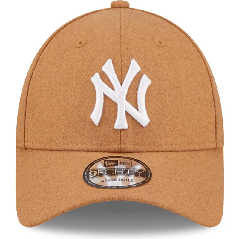 kasketter-buet-brun-justerbar-rem-9forty-the-league-melton-wool-fra-new-york-yankees-mlb-af-new-era