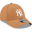 kasketter-buet-brun-justerbar-rem-9forty-the-league-melton-wool-fra-new-york-yankees-mlb-af-new-era