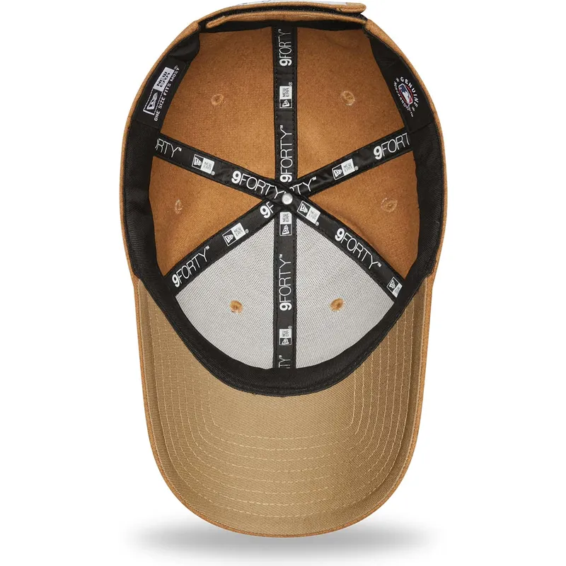 kasketter-buet-brun-justerbar-rem-9forty-the-league-melton-wool-fra-new-york-yankees-mlb-af-new-era