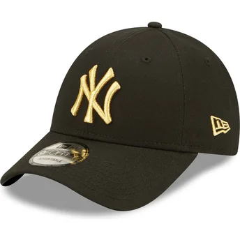 kasketter-buet-sort-justerbar-rem-dorado-9forty-metallic-fra-new-york-yankees-mlb-af-new-era
