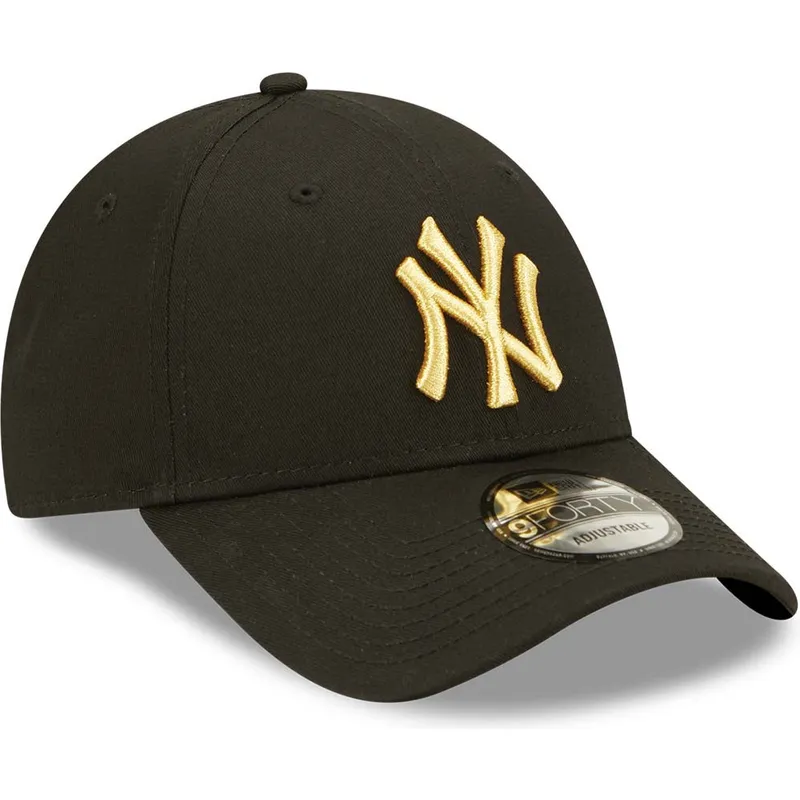 kasketter-buet-sort-justerbar-rem-dorado-9forty-metallic-fra-new-york-yankees-mlb-af-new-era