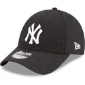 new-era-new-york-yankees-mlb-the-league-melton-wool-9forty-justerbar-sort-buet-kasket
