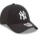 new-era-new-york-yankees-mlb-the-league-melton-wool-9forty-justerbar-sort-buet-kasket