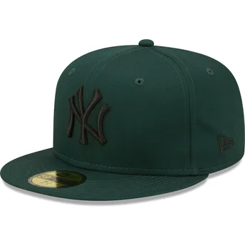 kasketter-flad-gron-tilpasset-59fifty-league-essential-fra-new-york-yankees-mlb-af-new-era