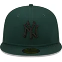 kasketter-flad-gron-tilpasset-59fifty-league-essential-fra-new-york-yankees-mlb-af-new-era