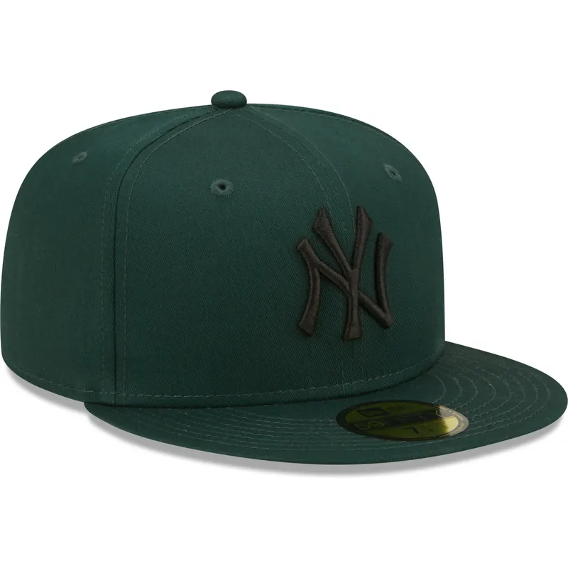 kasketter-flad-gron-tilpasset-59fifty-league-essential-fra-new-york-yankees-mlb-af-new-era