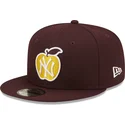 kasketter-flad-rod-snapback-granate-9fifty-ny-apple-fra-new-york-yankees-mlb-af-new-era