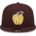 kasketter-flad-rod-snapback-granate-9fifty-ny-apple-fra-new-york-yankees-mlb-af-new-era