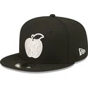 sort-flad-snapback-9fifty-ny-apple-kasket-fra-new-york-yankees-mlb-fra-new-era