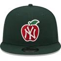 kasketter-flad-gron-snapback-9fifty-ny-apple-fra-new-york-yankees-mlb-af-new-era