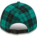 morkegron-justerbar-buet-kasket-med-sort-logo-9forty-plaid-fra-los-angeles-dodgers-mlb-fra-new-era