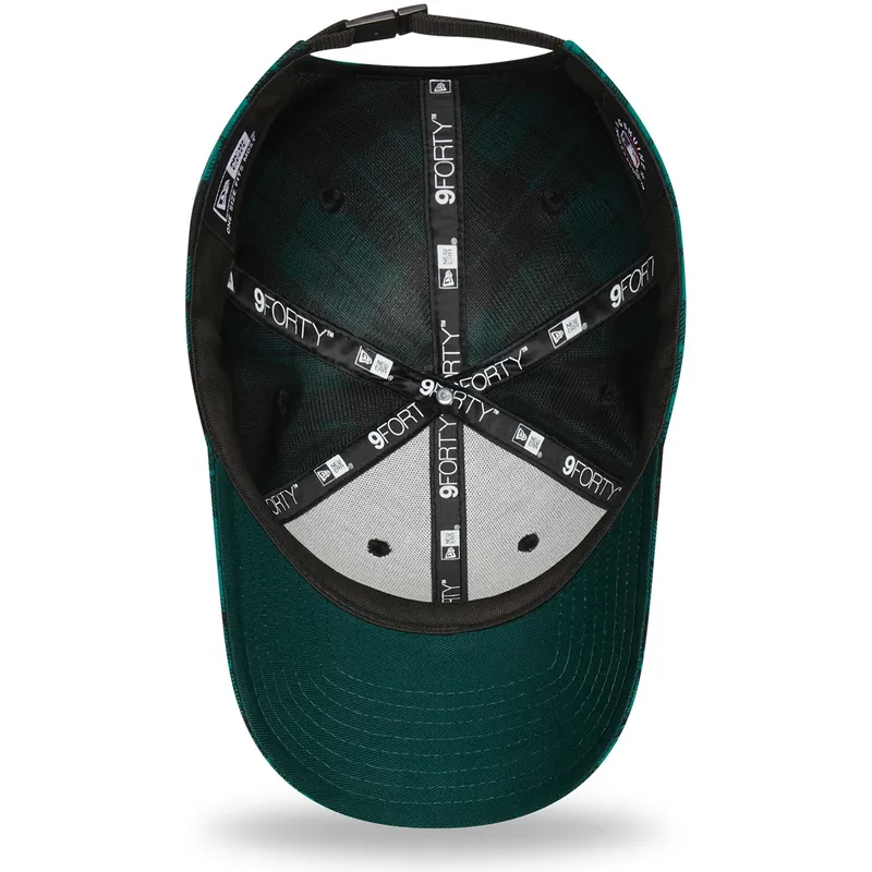 kasketter-buet-gron-justerbar-rem-negro-9forty-plaid-fra-los-angeles-dodgers-mlb-af-new-era