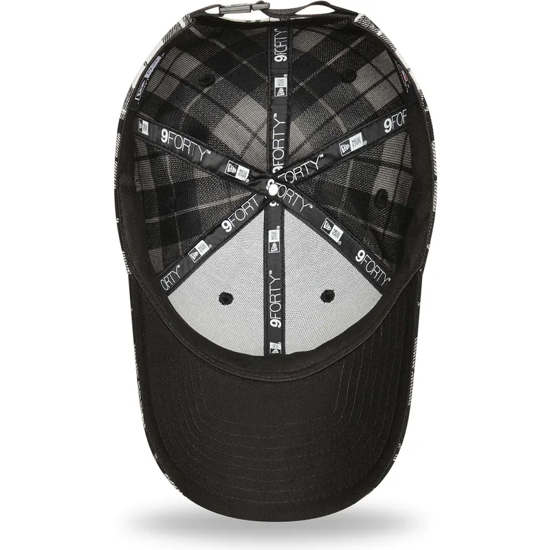 kasketter-buet-sort-justerbar-rem-9forty-plaid-fra-new-york-yankees-mlb-af-new-era