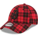 kasketter-buet-rod-justerbar-rem-negro-9forty-plaid-fra-boston-red-sox-mlb-af-new-era