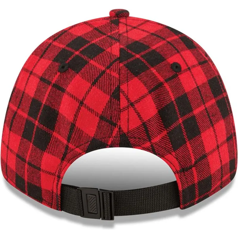 kasketter-buet-rod-justerbar-rem-negro-9forty-plaid-fra-boston-red-sox-mlb-af-new-era