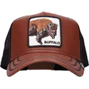 goorin-bros-buffalo-caulk-the-wagon-the-farm-brun-og-sort-trucker-kasket