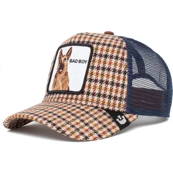 goorin-bros-beige-og-bla-trucker-kasket-med-schaeferhund-bad-boy-big-bad-woof-the-farm